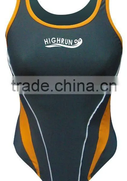Women's One Piece Black Lycra Swim Wear