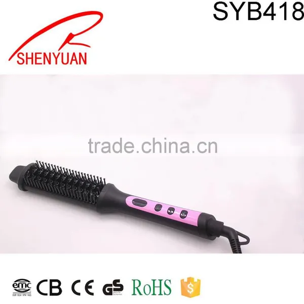 Hot Selling Salon Hair Straightener Hair Curler Comb Electric Brush photo-2