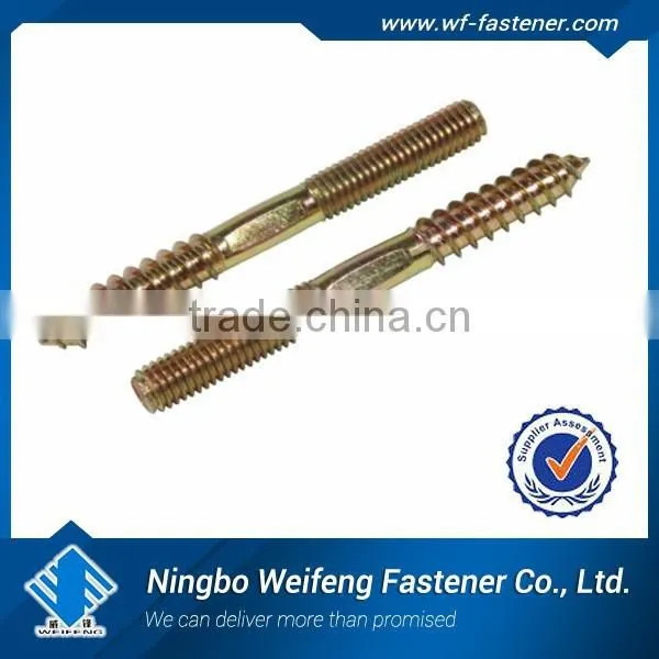 Galvanized 5/16 UNC Double Head Hanger Bolts Metric,Hanger Bolt/headless Screws,hanger Bolt photo-3