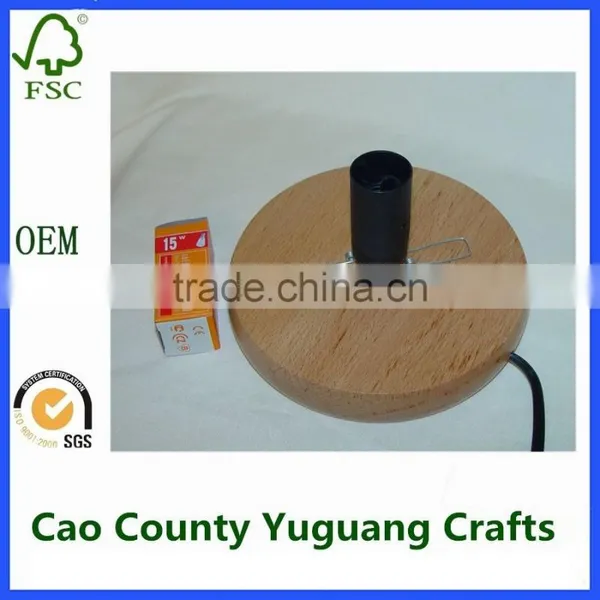 Wooden Round Base for Lamp Chinese Wood Lamp Bases photo-3