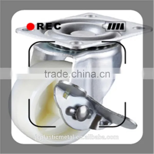 Light Duty White PP 1 Inch Castor Wheel photo-3
