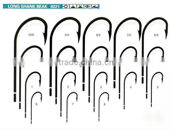 LONG SHANK BEAK FISHING HOOK