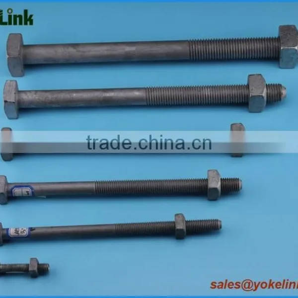 ANSI/IEEE Std C135.1 Carbon Steel Hot Dip Galvanized Square Bolts With Nut photo-2