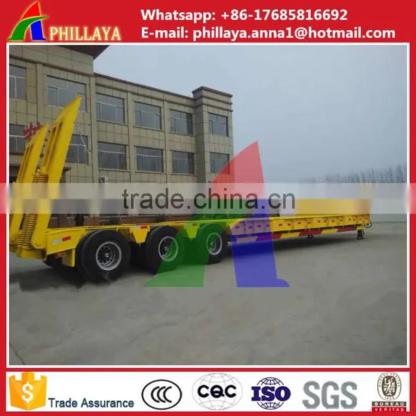 China Manufacturer Hydraulic Drop Deck Low Boy Semi Trailer With Gooseneck photo-2