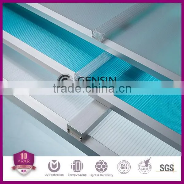 16mm/20mm/25mm Thicken Stadium Airport Roofing Building Material U-locking Multiwall Hollow Polycarbonate Sheets photo-4