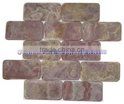 FACTORY PRODUCUNG MULTI RED ONYX MOSAIC TILES COLLECTIONS photo-6