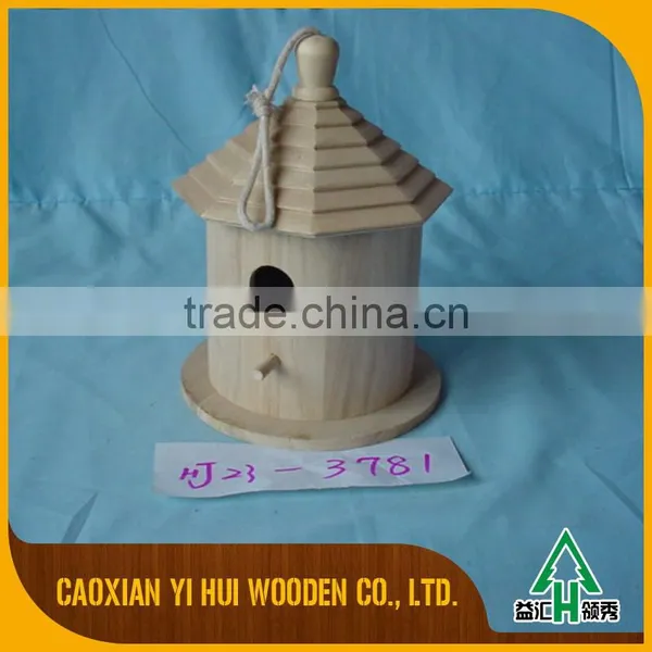 Custom Hanging Small Wooden Bird Houses Feeder photo-5