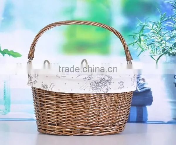 Hanmade Natural Wicker Bike Basket Basket for Bike Wicker Bicycle Basket Removable Bicycle Basket photo-4