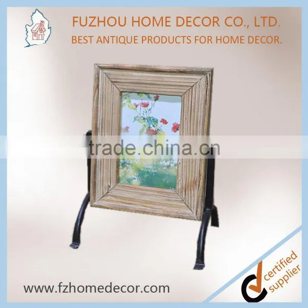 2017 Hot Seller Adjustable Wood Photo Frame With Metal Stand for Wholesale photo-5