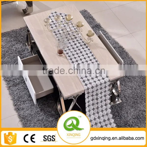 C387 Italian Marble Corner Table Square Coffee Table photo-2