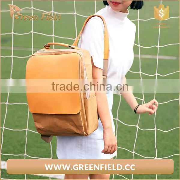 New Material Kraft Paper Backpack Paper Knapsack Leisure Kraft Paper Backpack photo-4