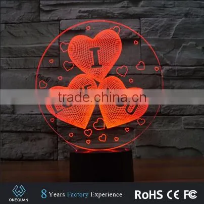 2017 Amazing Romantic Night Led Lamp Light 3d for Indian Wedding Gifts photo-5