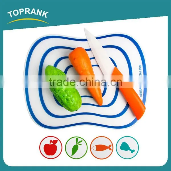Toprank Custom New PP Folding Antibacterial Non-Slip Thin Plastic Kitchen Chopping Block Vegetable Cutting Board photo-2