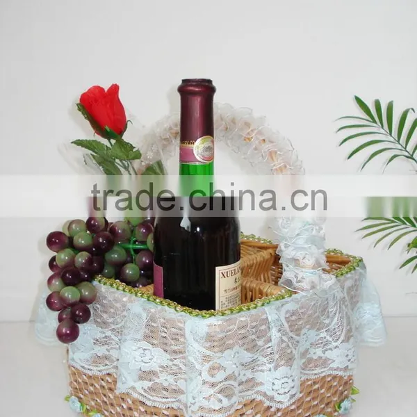 Willow Drinks Baskets, ,Glass Divider Basket,wicke Bottle Carrier Basket photo-4
