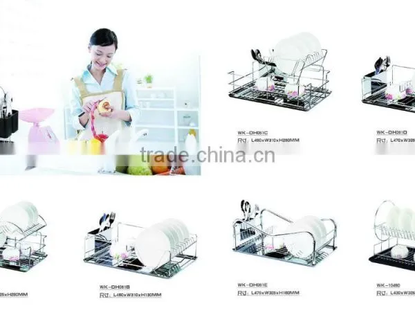 3 Layer Dish Organizer/ Plastic Dish Drainer With Plastic Handle photo-5