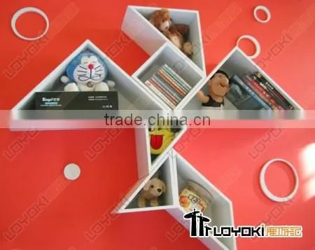 Tangram Wooden Wall Bookcase