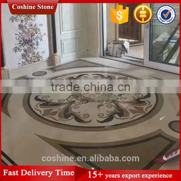 Villa Lobby Design Marble Flooring Tiles Stone Medallion & Watejet photo-4