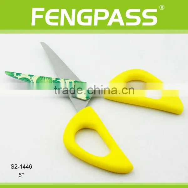 S2-1446 6 Inch Plastic Handle With 2CR13 Stainless Steel and Color Coating Student Scissors photo-2