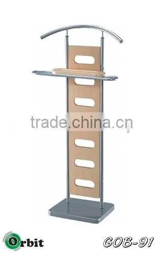 Hotel Furniture Metal Free Standing Wooden Coat Rack photo-5
