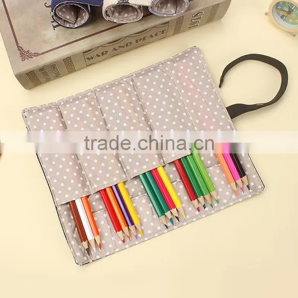 Simple Pencil Case Can Print Portable Pencil Bag Stationery Bag Roll Curtain for Students photo-5