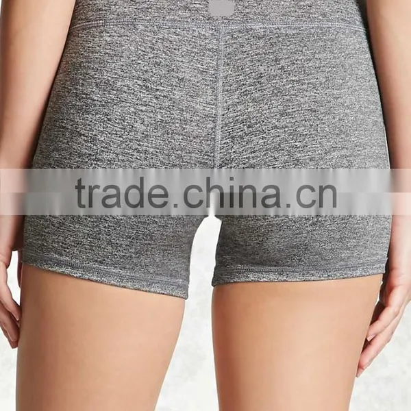 Cotton Shorts Women Elasticized Waist Active Marled Board Shorts Fabric Bicycle Work Shorts photo-4