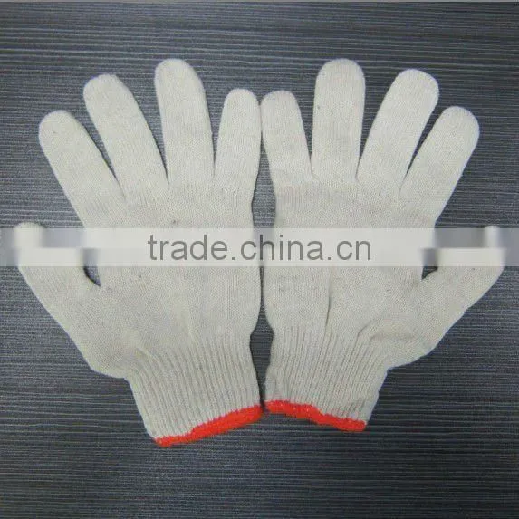 10g Nylon Knitted White Cotton Glove photo-3