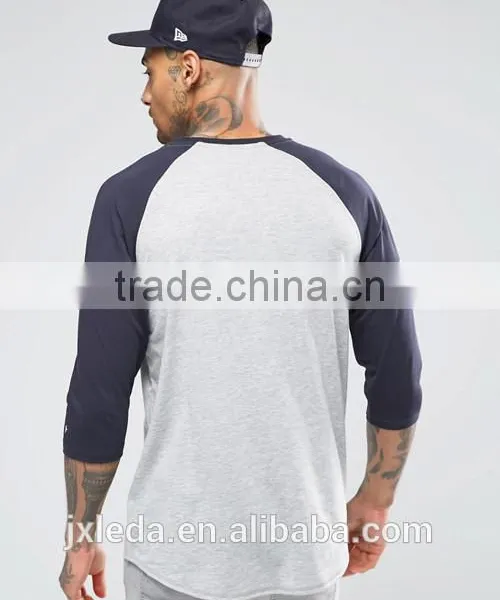 Design Your Own Summer 3/4 Raglan Sleeve Sports T-shirt From China Reliable Garment Factory Trade Assurance photo-2