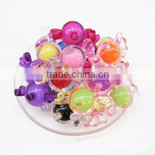 Custom Little Girl Crown Acrylic Charms Cheap Eco-friendly Plastic Crown Charms for Children Jewelry Accessories photo-3