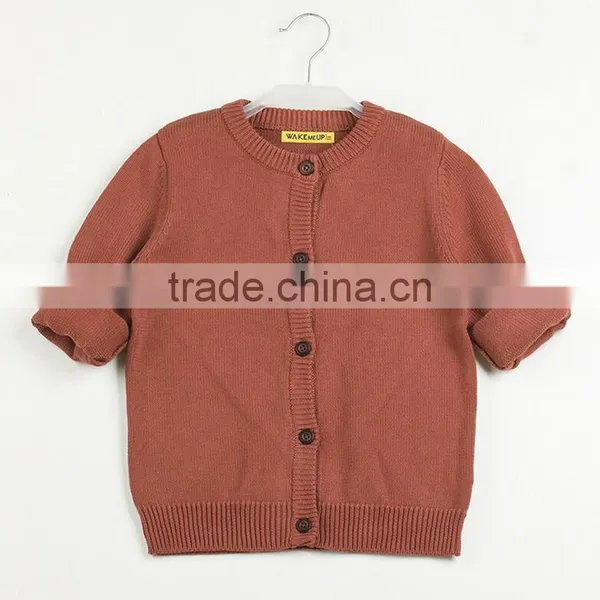 MGOO Stock Kids Knitting Sweater With Covered Buttons Knitwear Warm Cotton Children Outwear photo-5