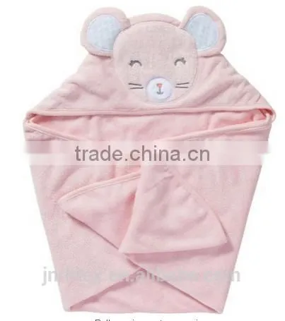 Eco-friendly Applique Terry Bamboo Hooded Baby Towel photo-2
