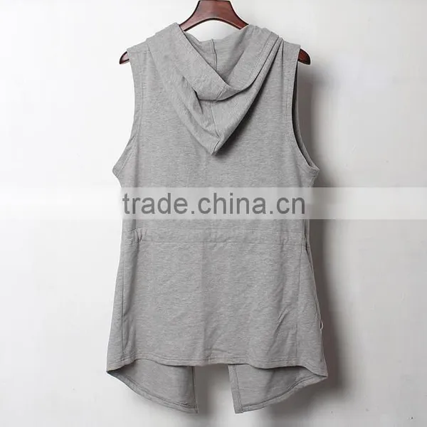 2016 Fashion Custom Full Face Zip Long Knee Length Hoodie photo-3