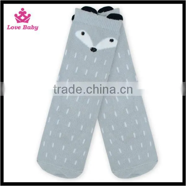 Gray Fox Socks Knitting Cotton Warm Winter Kids Sassy Leg Warmers Wholesale photo-2