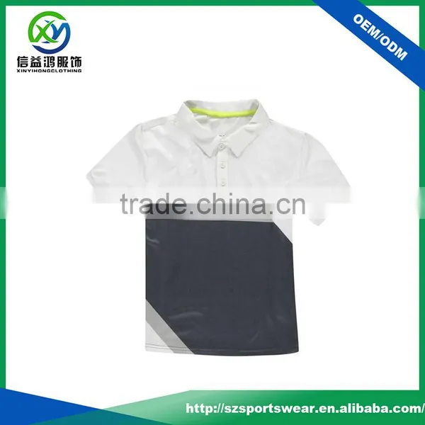 High Quality Cotton 3~10 Years Kids Contrast Color Polo Shirt