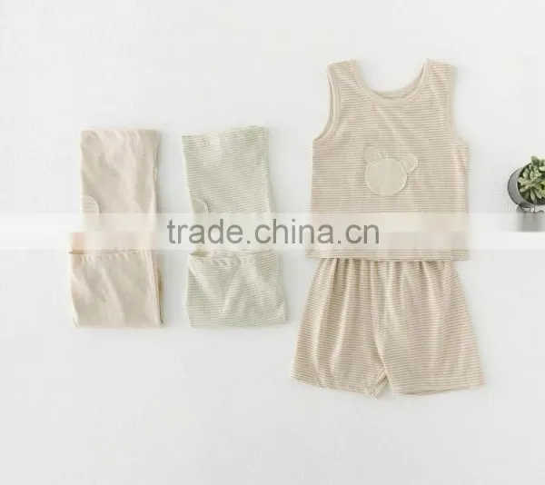 Wholesale 100% Organic Cotton Baby Clothing Sets Baby Organic t Shirt and Short Pants Set Baby Boy Girl t Shirt photo-4