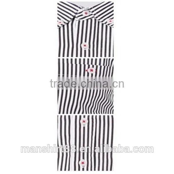 2016 New Wholesale Stylish Vertical Stripes Long Sleeve Button Down Custom Mens Casual Dress Shirts photo-5