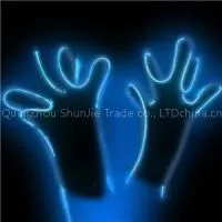 Wholesales Stage Fluorescent LED Gloves USB Charging Light Up Party Gloves