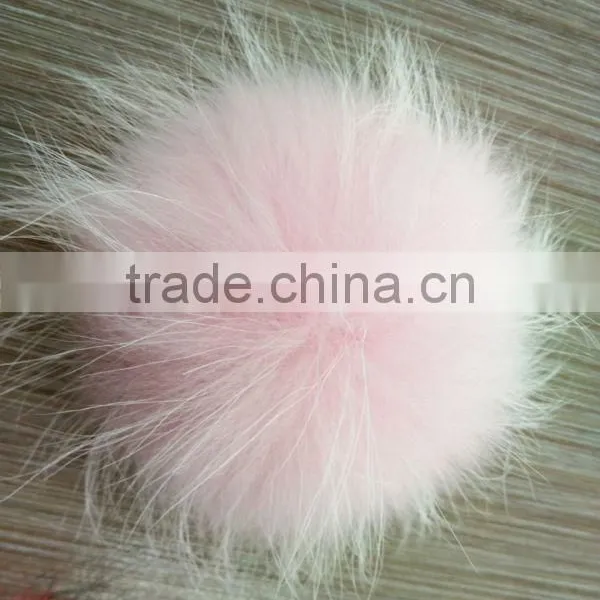 YR892 Hot Sale 12cm Diameter Colorful Raccoon Fur Ball photo-5