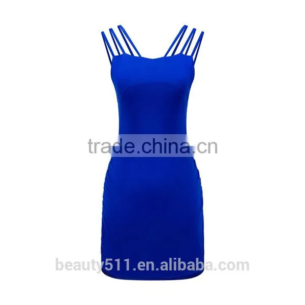 New Ladies Fashion Dress 2017 Design Elastic Waist Wine Dress SD22 photo-3