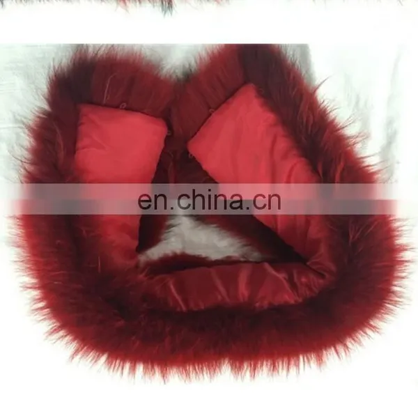 2016 Genuine Colorful Raccoon Fur Trim Collar For Parka