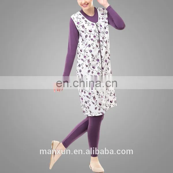 Three Pieces Muslim Swimming Suits With Vest Outwear Islamic Swimwear Design photo-5