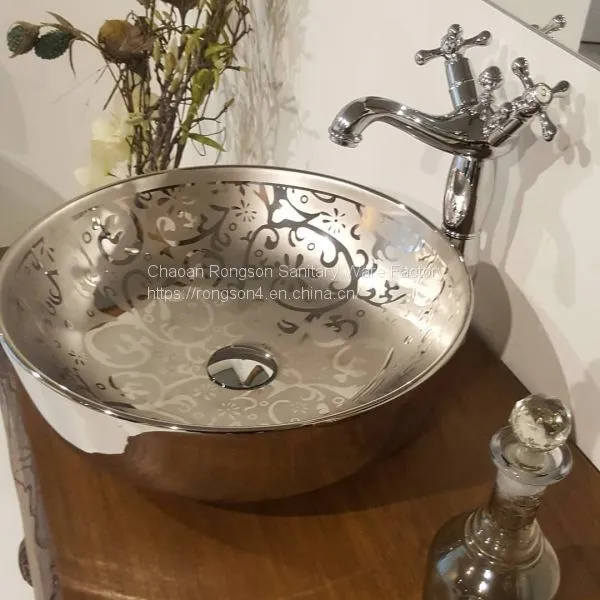 Simple Red Color Modern Design Tabletop Ceramic Sanitary Ware Square Wash Hand Basin With One Hole for Bathroom Used photo-3