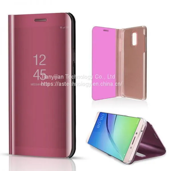 For Samsung Galaxy A5 A7 A8 2018 Smart Mirror Leather View Flip Stand Case Cover photo-3