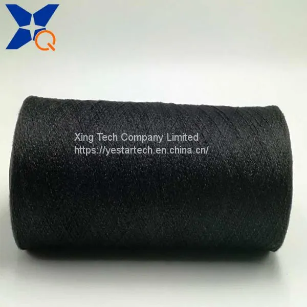 Black Ne21/2plies 10% Stainless Steel Blend 90% Polyester Fiber for Touch Screen Gloves Perfect Hand Feeling -XT11323 photo-4