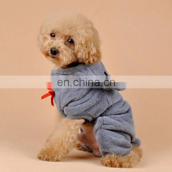 Popular Dog Hoodie Plain Fleece Dog Clothing Pet Garment Warm Dog Sweater Coat photo-4