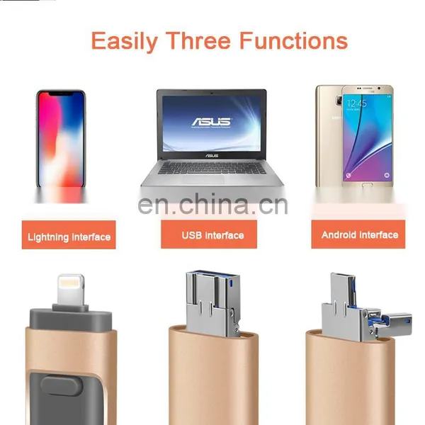 Hot Selling 3 in 1 USB Iflash Drive for Iphone Ipad Android 8G USB Flash Drive OTG With Best Price photo-4