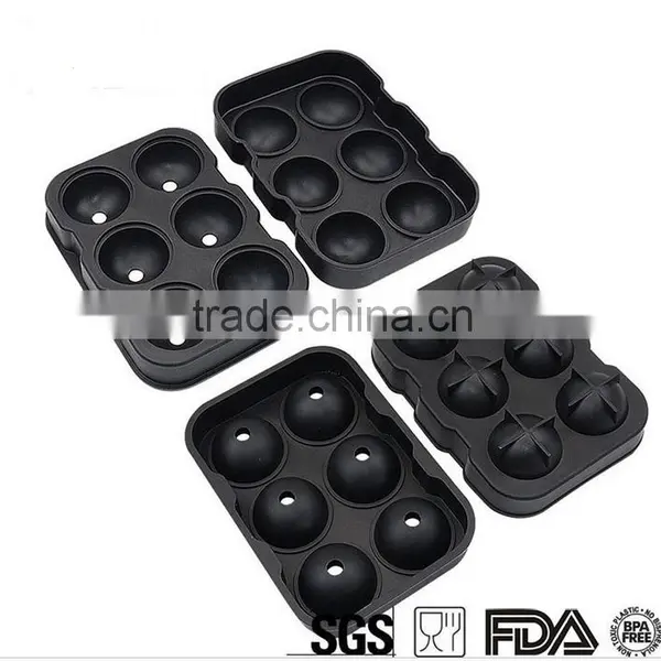 Wholesale High Quanlity Silicone 6 Cavity Personalized Custom Large Ice Cube Tray photo-2
