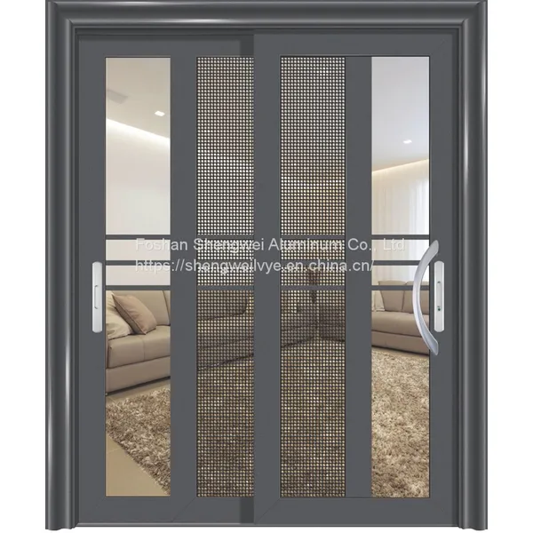 Residential Double Glaze Sliding Door Interior Sliding Door With Built-In Blind Balcony Aluminium Sliding Door photo-4