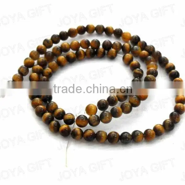 4MM Round Shaped Tigereye Stone Beads