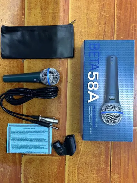 2021 Factory Direct Sale Ktv System Handheld Dual Wired Vocal Dynamic Beta58a Mic Sm58 Condenser Microphone For Shure photo-2