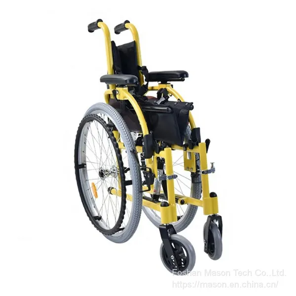 Lightweight Aluminum Children Wheelchair Folding Cerebral Palsy Kid Wheel Chair photo-4